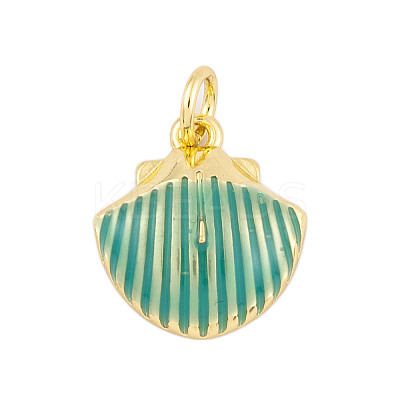 Rack Plating Brass Enamel Pendants X-KK-P269-09G-04-1