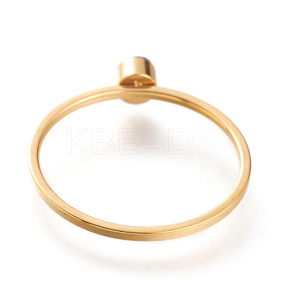 Ion Plating(IP) 304 Stainless Steel Finger Rings RJEW-B0005-7-06G-1