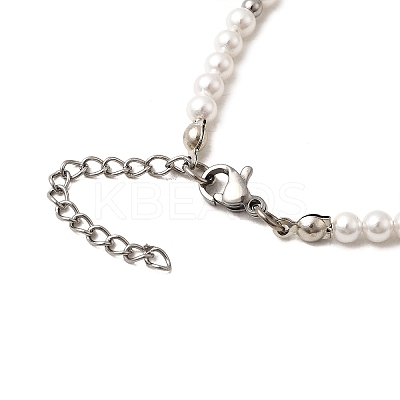304 Stainless Steel Cross Charm Bracelets BJEW-JB12298-1