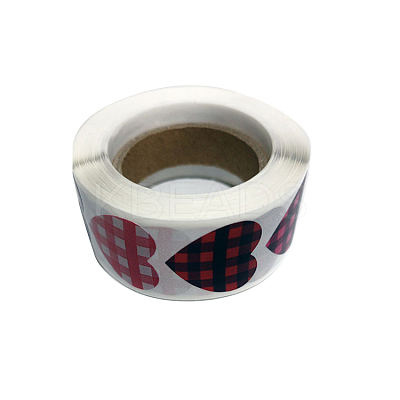 Heart with Tartan Paper Stickers HEAR-PW0001-174-1