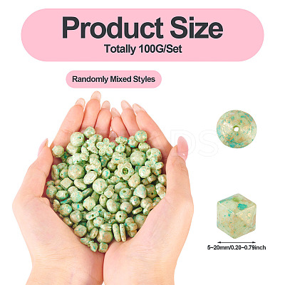 100G Opaque Acrylic Beads FIND-TA0008-40-1