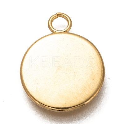 304 Stainless Steel Pendant Cabochon Settings STAS-Z030-01H-G-1