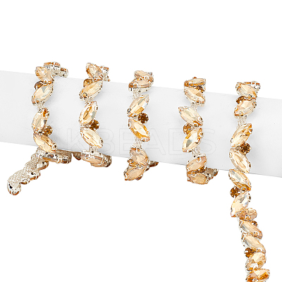 3 Yards Glass Rhinestone Chains DIY-DR0002-10A-1