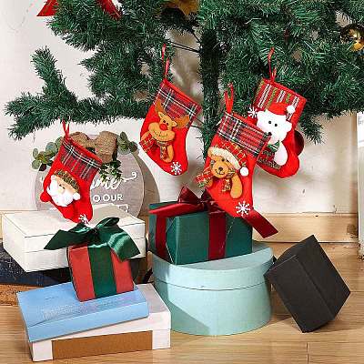 8Pcs Cloth Christmas Stockings Sets JX065A-1