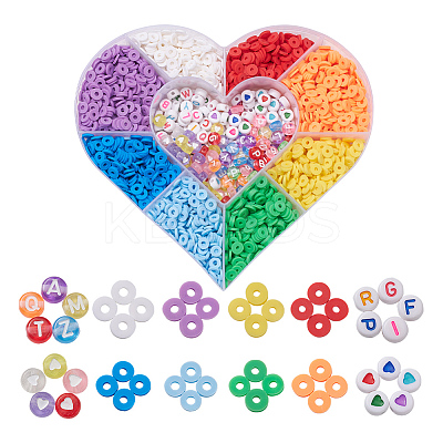 8 Colors Handmade Polymer Clay Beads CLAY-YW0001-36-1