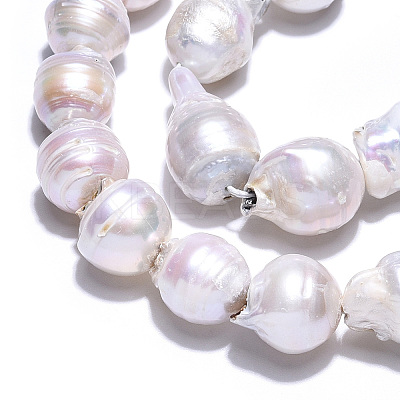 Natural Baroque Pearl Keshi Pearl Beads Strands PEAR-S019-02E-1