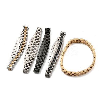 Ion Plating(IP) 304 Stainless Steel Thick Link Chain Bracelet BJEW-G649-10C-1
