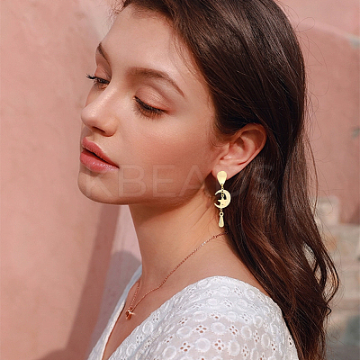 16Pcs 4 Styles Brass Stud Earring Findings KK-BBC0027-78-1
