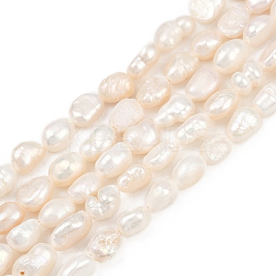 Natural Cultured Freshwater Pearl Beads Strands PEAR-P064-20H-02C-1
