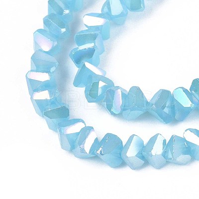 Electroplate Imitation Jade Glass Beads Strands LS-GLAA-N023-4mm-33-1