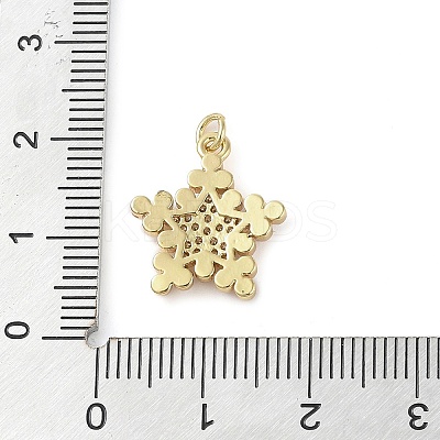 Brass Micro Pave Clear Cubic Zirconia Pendants KK-Q813-08C-G-1