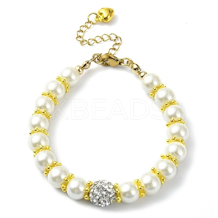 Glass Imitation Pearl Beaded Bracelets for Women BJEW-JB10034-01-1