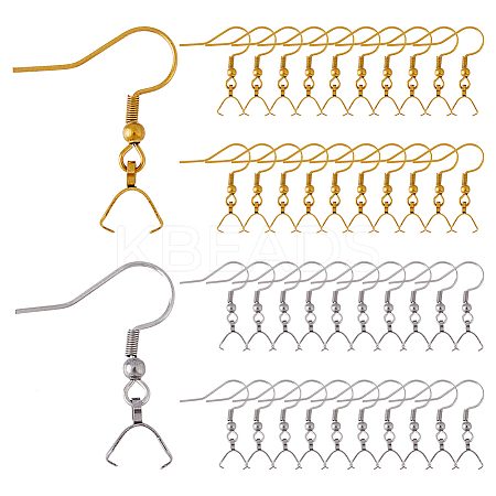 40Pcs 2 Colors 304 Stainless Steel Hooks STAS-DC0013-60-1