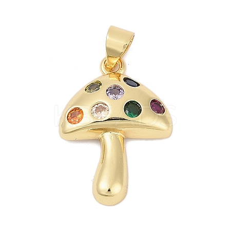 Brass Micro Pave Cubic Zirconia Pendants KK-A241-05G-1