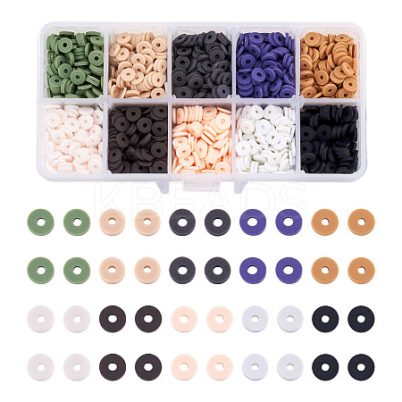 2200~2400Pcs 10 Colors Handmade Polymer Clay Beads CLAY-TA0001-16-1