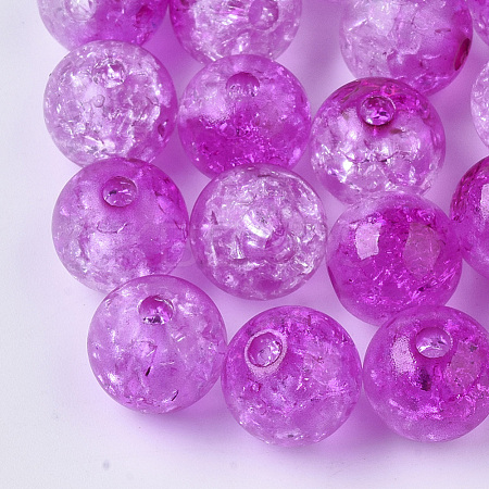 Transparent Crackle Acrylic Beads CACR-N002-05-1