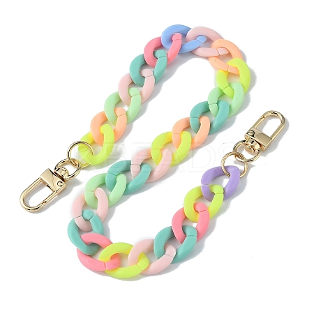 Opaque Jelly Style Acrylic Curb Chain Bag Straps DIY-WH0304-553B-1