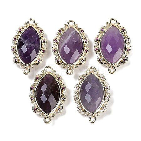 Natural Amethyst Faceted Horse Eye Links G-B126-02G-03-1