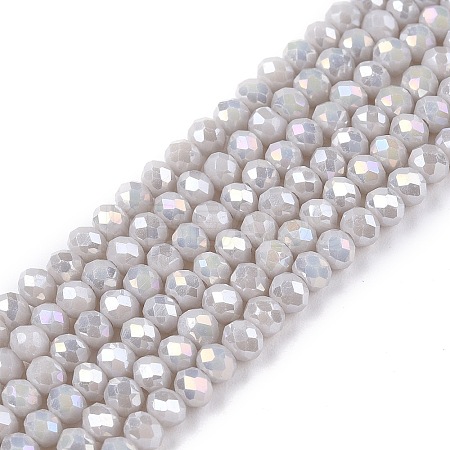Electroplate Glass Beads Strands EGLA-A044-P2mm-B19-1