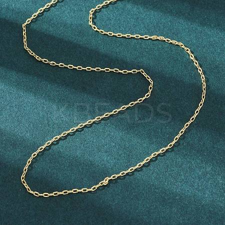 Brass Cable Chains Necklace for Women NJEW-P265-42G-1