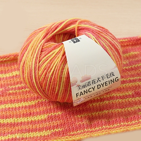 Wool Rainbow Segment Dyed Yarn PW-WG3CD8F-15-1