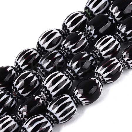 Handmade Millefiori Glass Barrel Beads LA-N002-06A-1