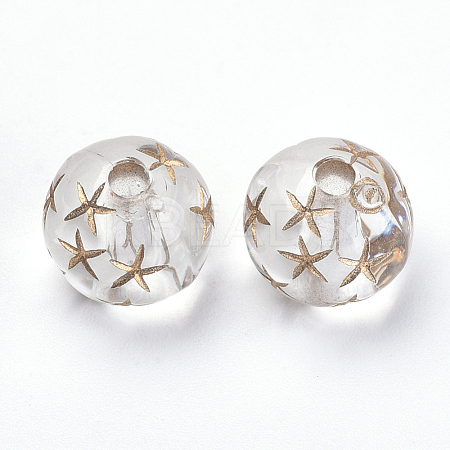 Plating Acrylic Beads OACR-S016-66-1