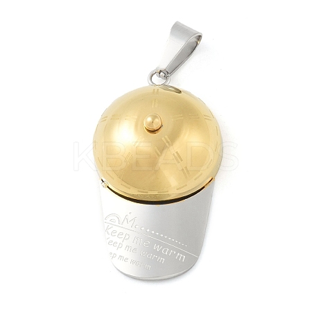 304 Stainless Steel Pendants STAS-K283-09G-1