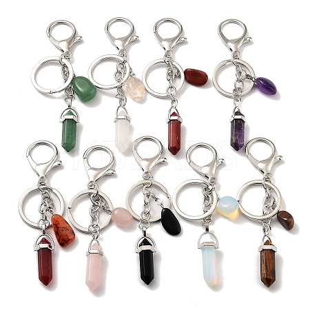 Natural & Synthetic Mixed Gemstone Keychain KEYC-M022-05-1