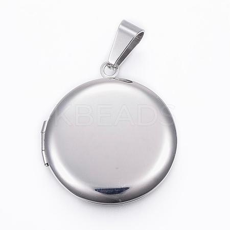 Tarnish Resistant 304 Stainless Steel Locket Pendants STAS-H389-30P-1