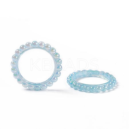 UV Plating Opaque Acrylic Beads Frames PACR-M003-03B-1