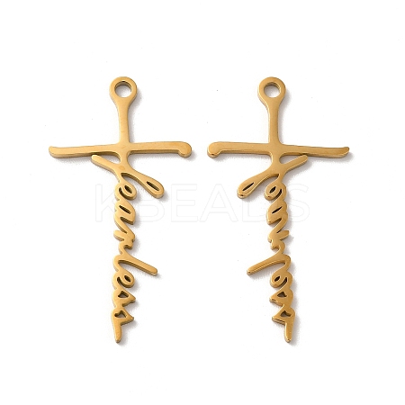 Ion Plating(IP) 304 Stainless Steel Pendants STAS-H212-02G-1