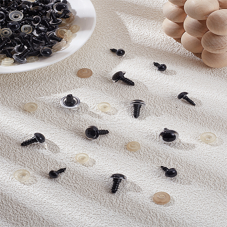 140 Sets 4 Styles Plastic Doll Craft Eyes DOLL-LP0001-14-1