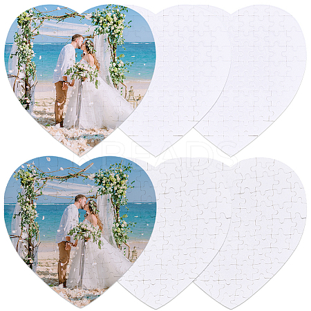 6Pcs 2 Styles Paper Heat Transfer Blank Puzzle for Adult Chrildren DIY-SP0004-29-1