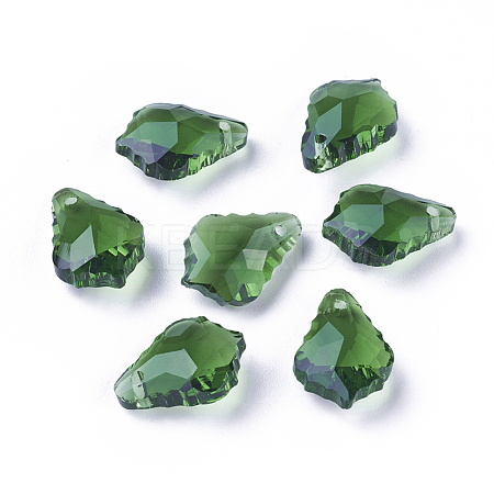 Faceted Glass Pendants GLAA-F068-C01-01-1