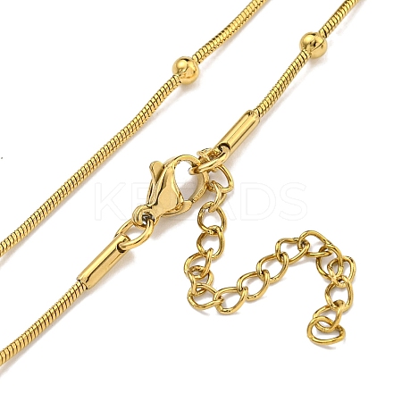 Ion Plating(IP) 304 Stainless Steel Snake Chain Necklaces LS-NJEW-R266-04G-1
