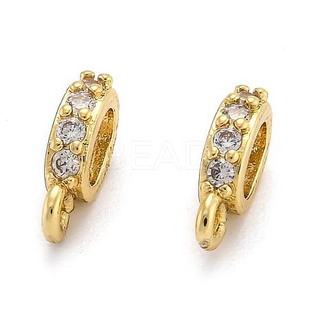 Brass Micro Pave Cubic Zirconia Tube Bails ZIRC-H119-11G-1
