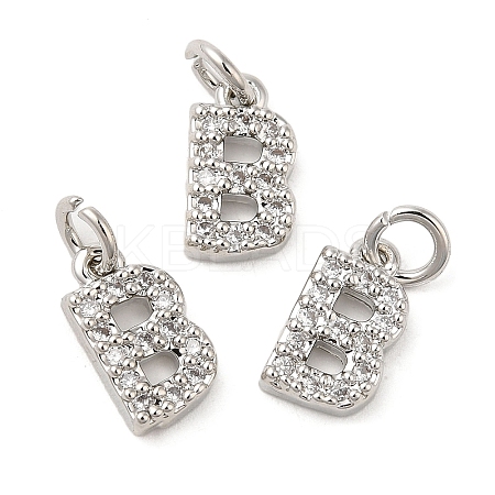 Brass Micro Pave Grade AAA Cubic Zirconia Charms LS-ZIRC-P067-11P-B-NR-1