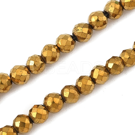 Electroplate Synthetic Magnetic Hematite Beads Strands G-A263-B01-02A-1