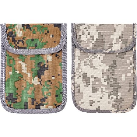 Olycraft 2Pcs 2 Style Tactical Mobile Phone Radiation Protection Shielding Bags AJEW-OC0003-62-1