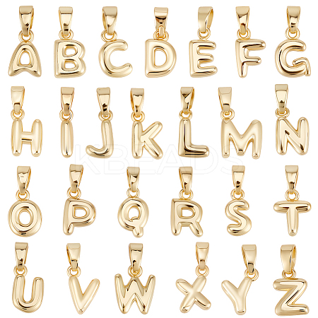 26Pcs 26 Styles Brass Charms KK-BBC0018-96-1