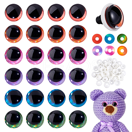 48Pcs 6 Colors Resin Safety Craft Eye DIY-PH0030-99A-1
