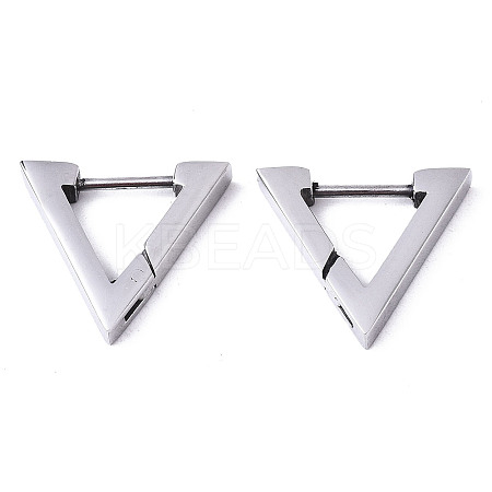 Non-Tarnish 304 Stainless Steel Huggie Hoop Earrings LS-STAS-R115-20P-1