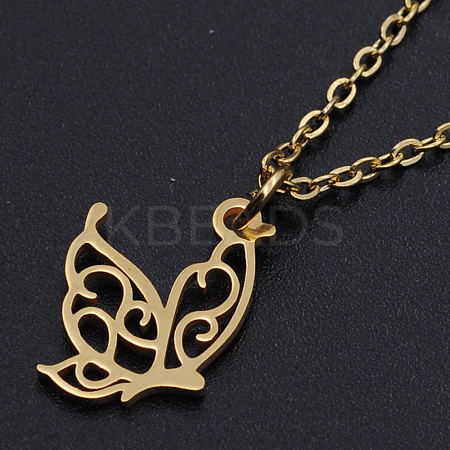 201 Stainless Steel Pendant Necklaces LS-NJEW-S105-JN557-40-2-1