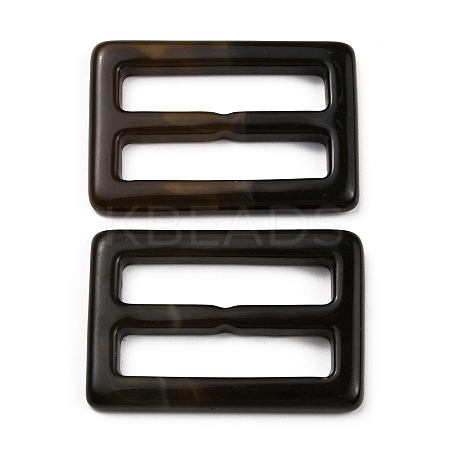 Rectangle Shape Resin Buckle Clasps RESI-WH0035-25A-04-1
