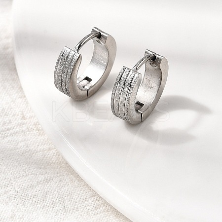304 Stainless Steel Hoop Earrings EJEW-L302-03D-P-1