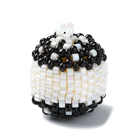 Seed Beads Beaded Charms PALLOY-MZ00290-1