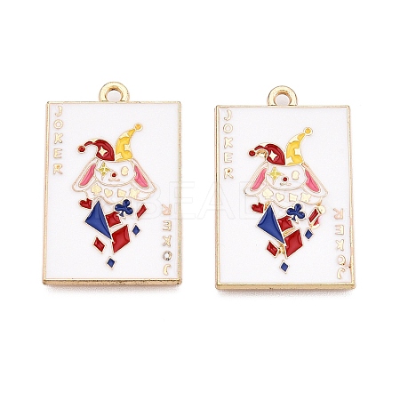 Rack Plating Alloy Enamel Pendants LS-ENAM-N056-392D-KCG-1