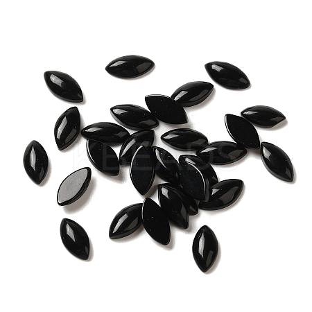 Synthetic Black Stone Cabochons G-F772-01B-09-1