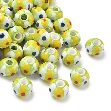 Handmade Porcelain European Beads PORC-C009-01D-1